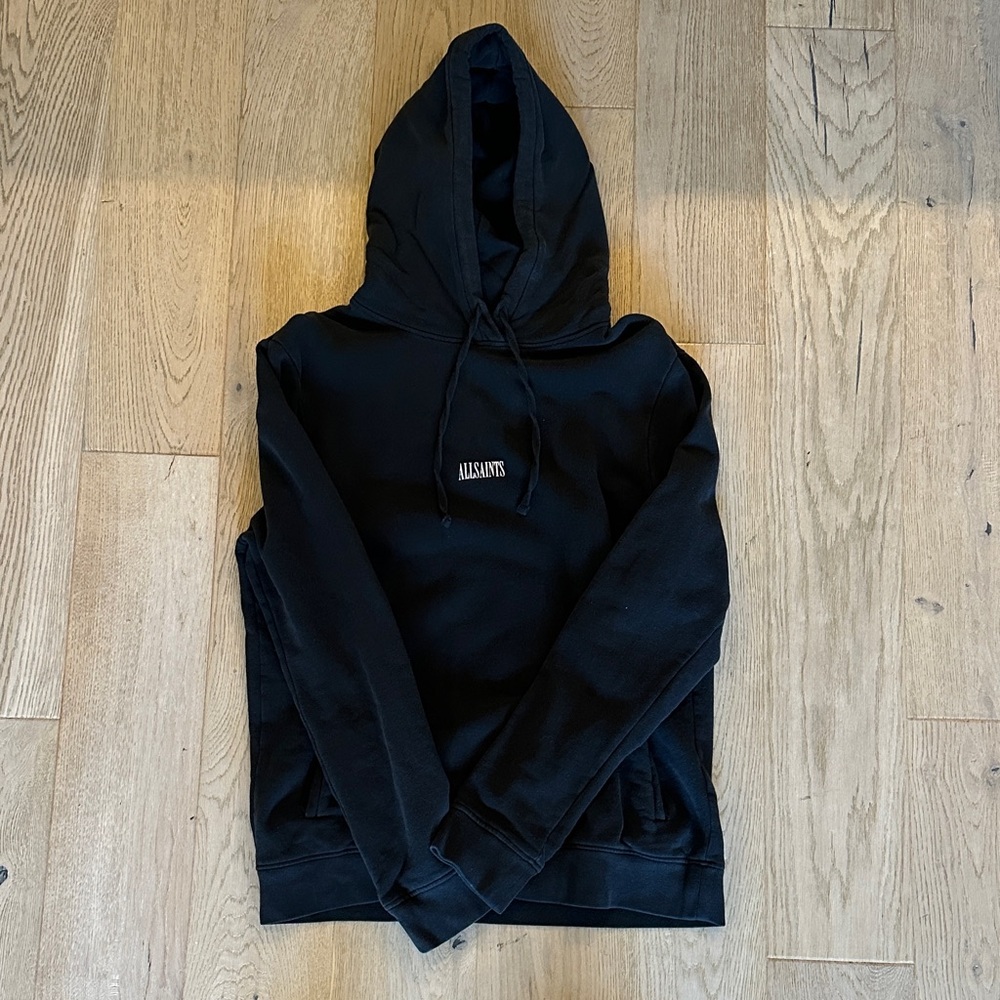 AllSaints Classic Black Hoodie - Size XL